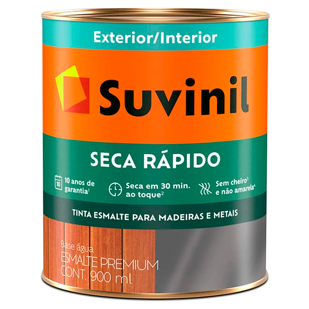 ESMALTE PREMIUM BASE AGUA SECA RAPIDO BRILHANTE BRANCO 3,6L IP31 – SUVINIL