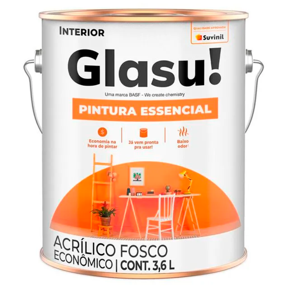 GLASU ACR ECONOMICO PINTURA ESSENCIAL FOSCO BRANCO NEVE 3,6L – SUVINIL