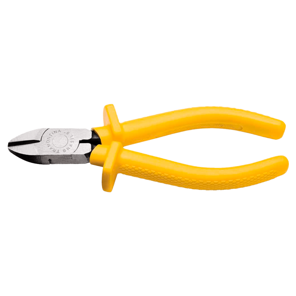 ALICATE CORTE DIAGONAL 6, FORJADO EM AÇO ESPECIAL, EMPUNHADURA ISOLADA PVC AMARELO