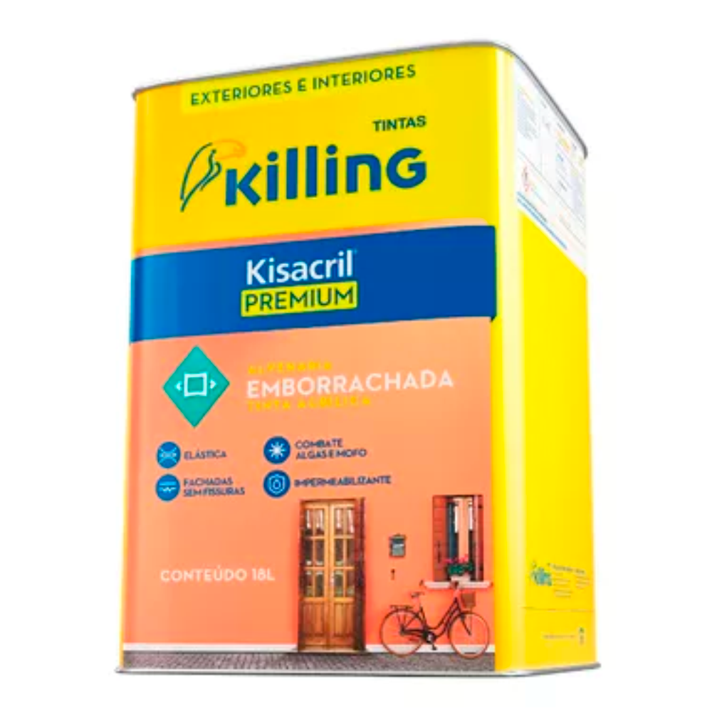 KISACRIL EMBORRACHADO BRANCO TINTA ACRILICA BASE AGUA – KILLING