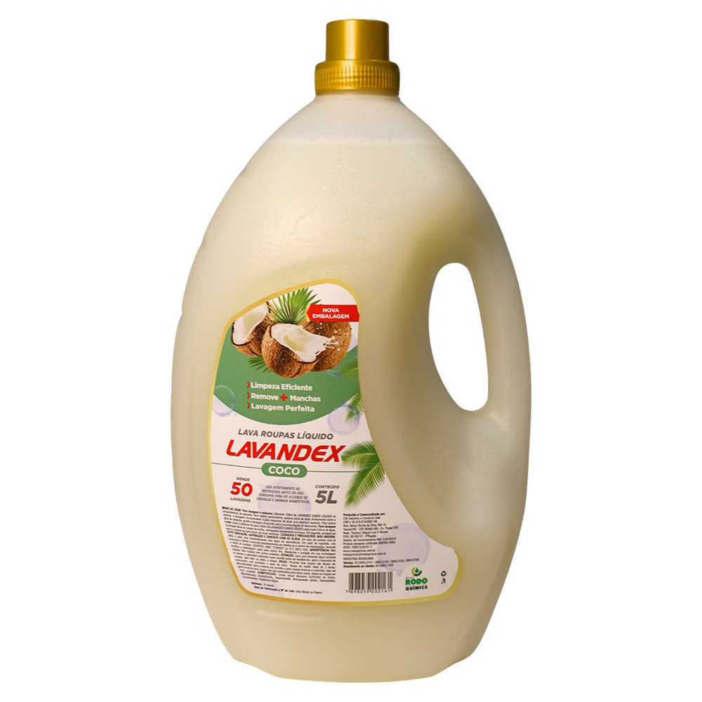 LAVA ROUPA LIQUIDO COCO 5L – LAVANDEX  
