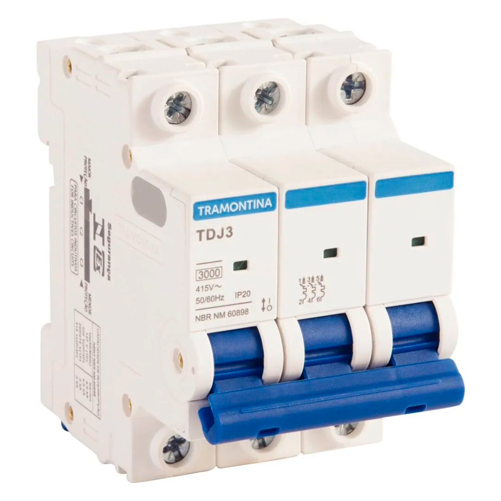 MINIDISJUNTOR TRIPOLAR TDJ3-3C50 3P 50A 3KA
