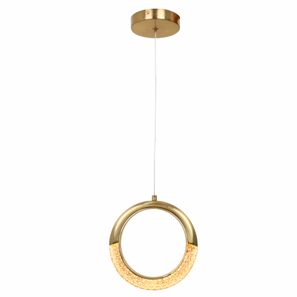 PENDENTE BELA LED 200 GOLD BRASS ACRILICO 10W 3000K AUTOVOLT UNICO