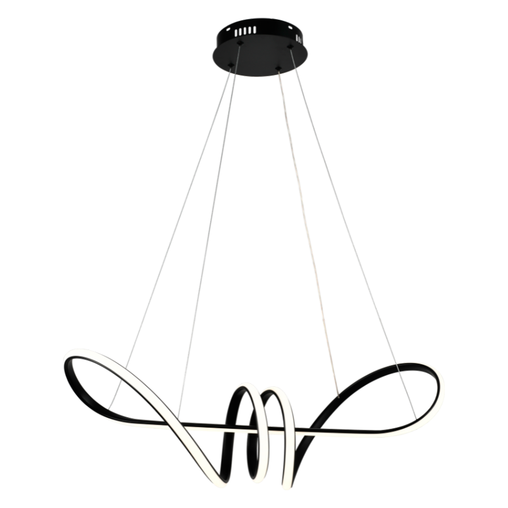 LUSTRE CRISTALL DECCOR ALDEM 40W 3000K BLACK (221988)