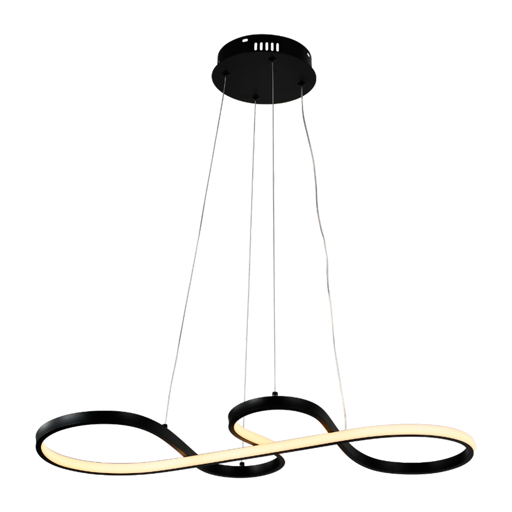 LUSTRE CRISTAL DECCOR ZION 40W 3000K 4000K 6500K BLACK (221957)
